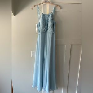 Azazie sky blue bridesmaid dress
